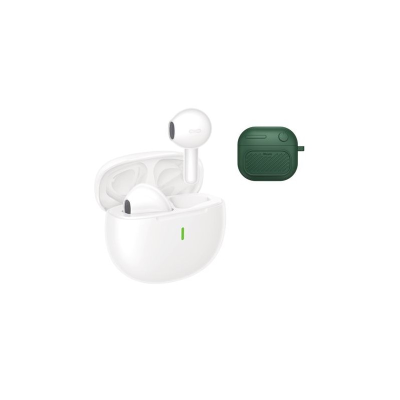 Cuffie XO TWS X26 - Custodia in silicone + cavo - Colore verde