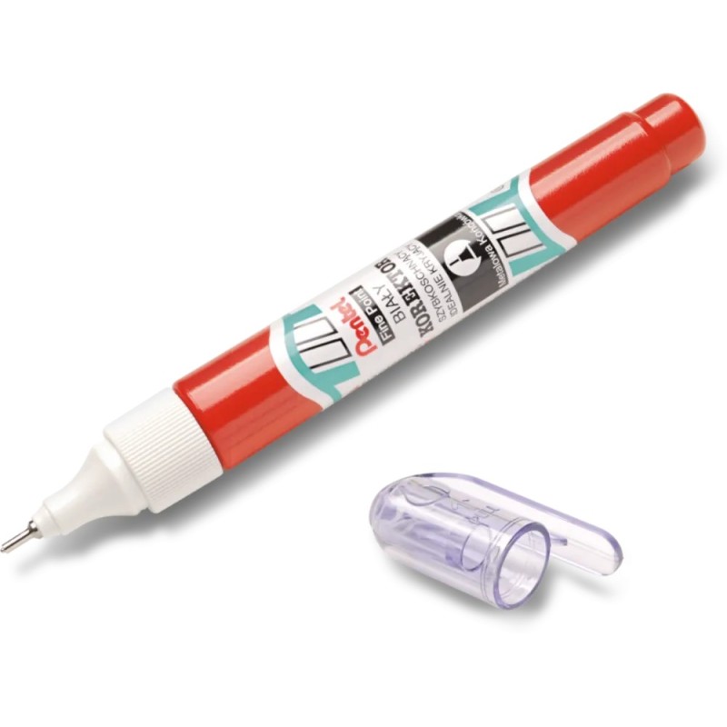 Pentel Boligrafo Corrector 7ml - Secado Rapido - Punta de Valvula Metalica - Cuerpo Color Rojo Pentel Boligrafo Corrector 7ml - Secado Rapido - Punta de Valvula Metalica - Cuerpo Color Rojo