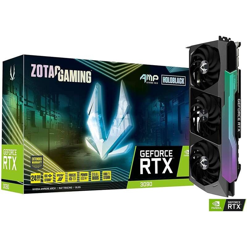 Zotac Gaming GeForce RTX 3090 AMP Extreme Holo Tarjeta Grafica 24GB GDDR6X Zotac Gaming GeForce RTX 3090 AMP Extreme Holo Tarjeta Grafica 24GB GDDR6X
