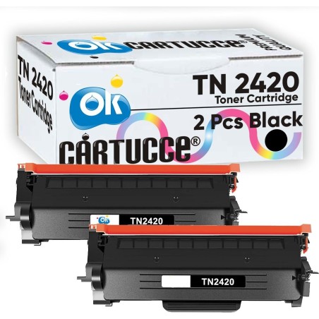 Brother TN2420/TN2410 Nero Confezione da 2 cartucce toner compatibili