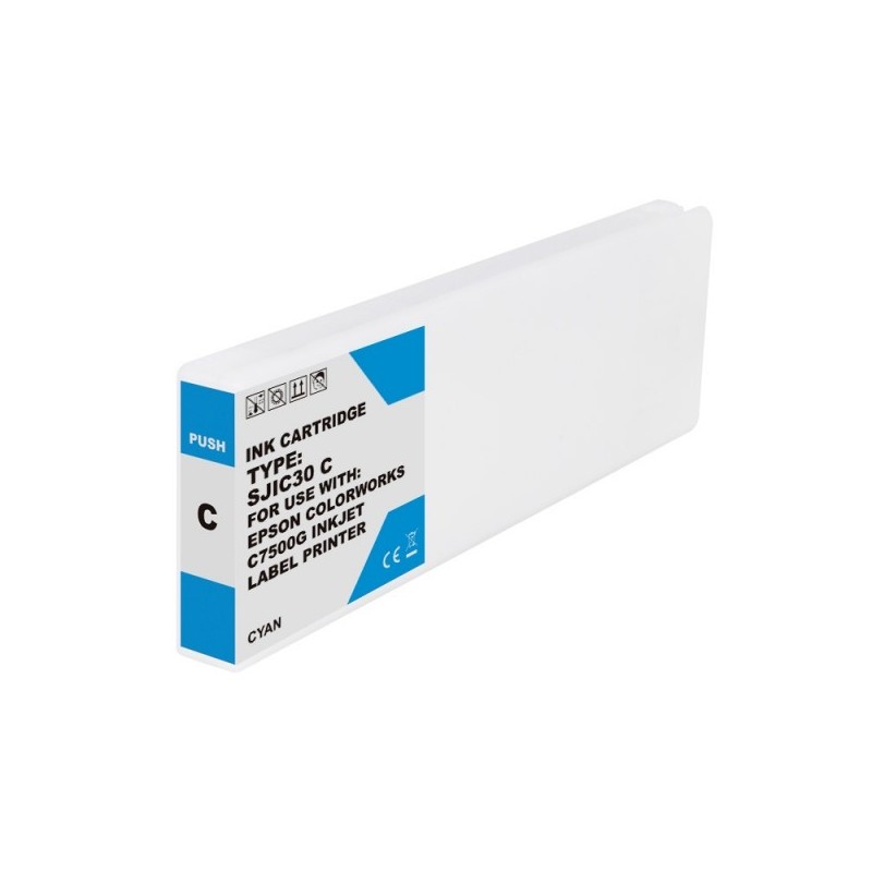 Cartuccia d'inchiostro pigmentato generica Epson SJIC30P ciano - Sostituisce C33S020640/SJIC30P(C) Cartuccia d'inchiostro pigmentato generica Epson SJIC30P ciano - Sostituisce C33S020640/SJIC30P(C)