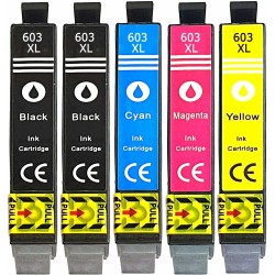 Epson T603XL (Box 5) 2 Nere 1 x colore Cartucce Compatibili per XP-2100 XP-3105