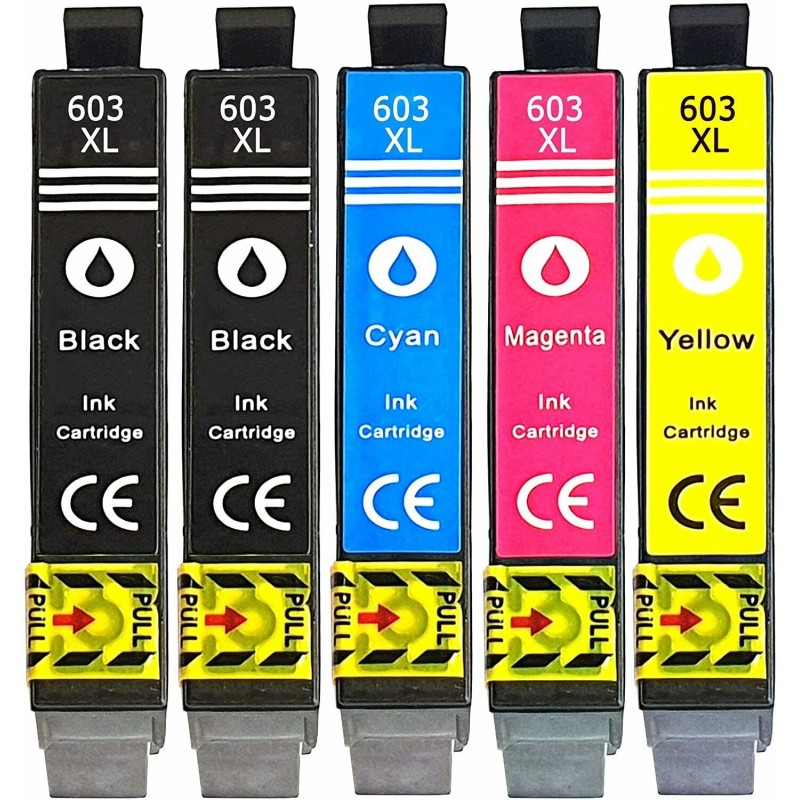 Epson T603XL (Box 5) 2 Nere 1 x colore Cartucce Compatibili per XP-2100 XP-3105 Epson T603XL (Box 5) 2 Nere 1 x colore Cartucce Compatibili per XP-2100 XP-3105